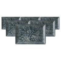 SERVIERPLATTEN Grana blau-grau 30 x 20 cm 6er Set - Blaugrau, Keramik (20/2.5/30cm) - Ritzenhoff Breker