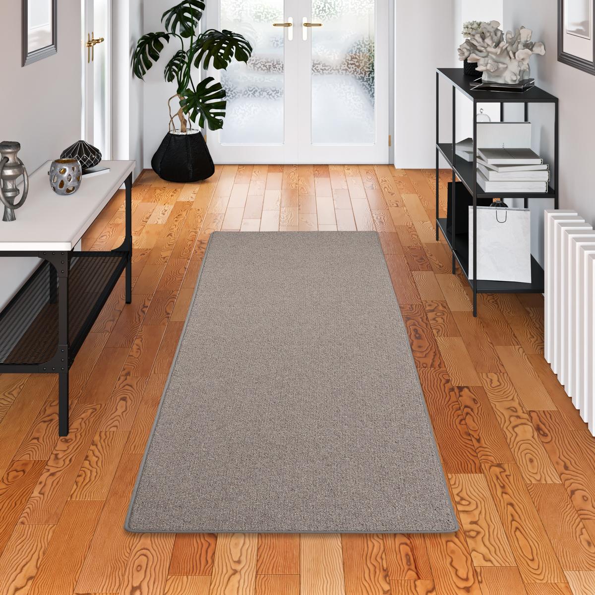 NATUR TEPPICH LÄUFER WOLLE BERBER - Anthrazit, Textil (100/200cm) - Snapstyle