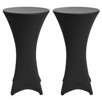 STEHTISCHHUSSE Stella Ø 70 cm Schwarz (2tlg) - Schwarz, Textil (70/120cm)