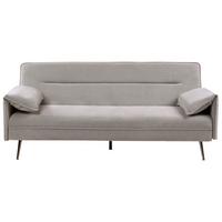 SCHLAFSOFA 3-Sitzer Stoff Grau Vayla - Grau, Textil (198/85/96cm) - Beliani