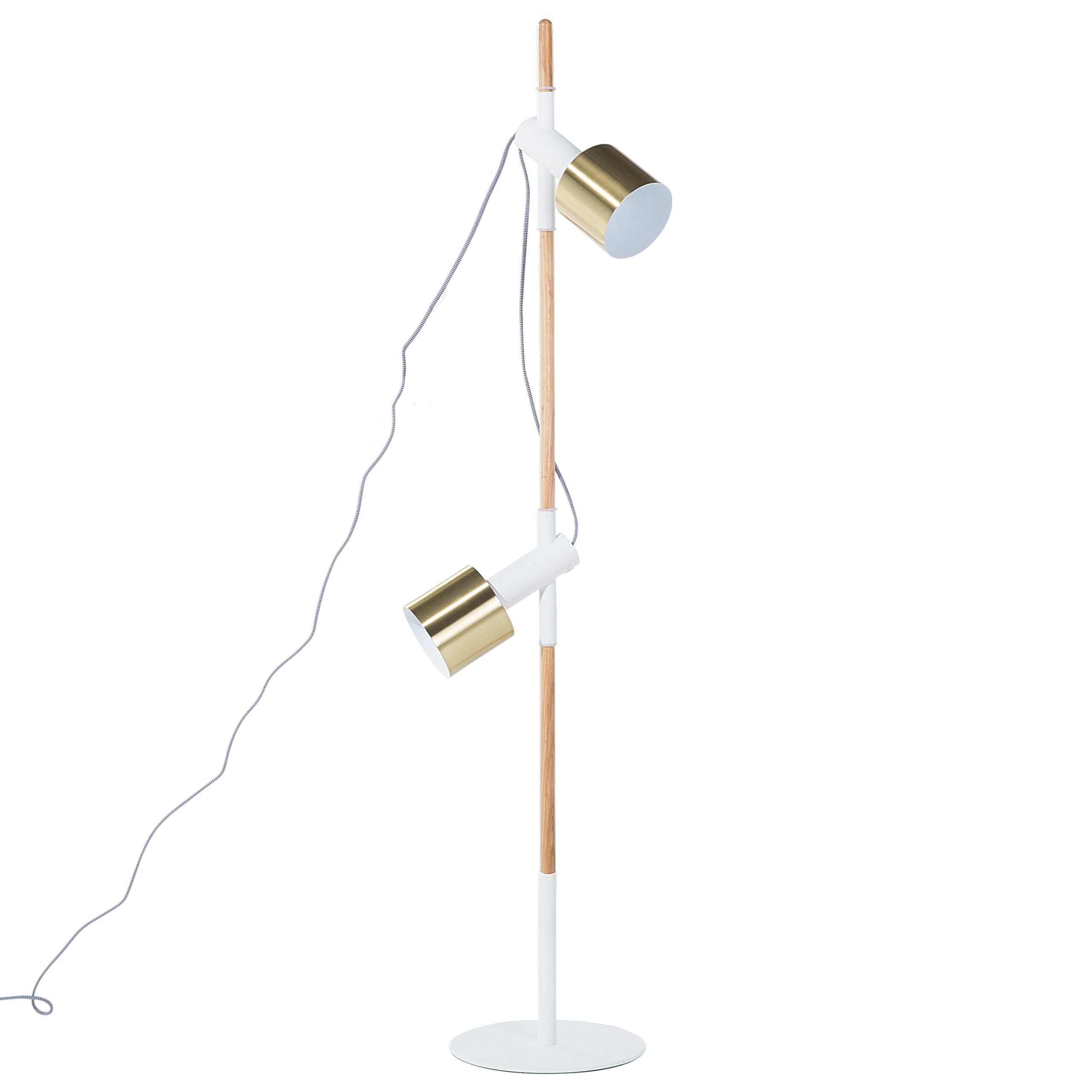 STEHLAMPE Owens 125 cm - Weiß, Holz (28/28/125cm) - Beliani