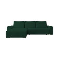 ECKSOFA Alice mit Bettkasten und Schlaffunktion, Cordstoff in L-Form - Grün, Textil (289/184cm)