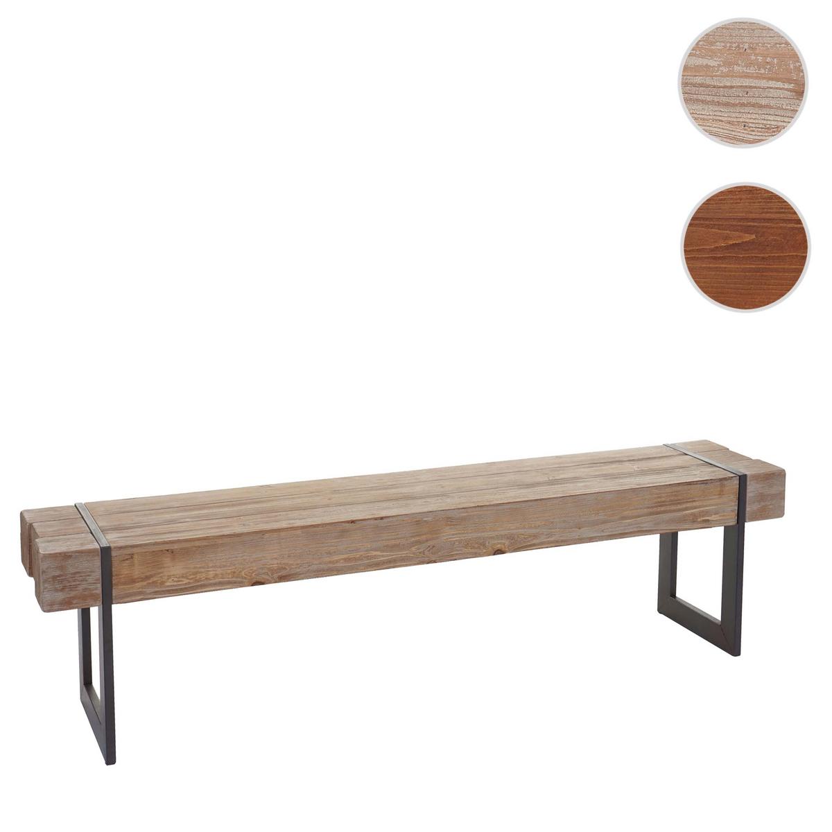 SITZBANK Braun, Schwarz - Schwarz/Naturfarben, Holz (180/45/34cm) - MCW