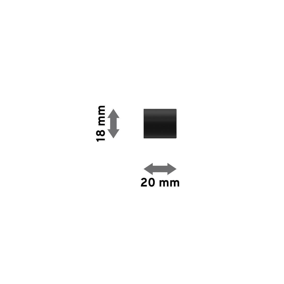 ENDSTÜCKE FÜR GARDINENSTANGEN / TELESKOPSTANGEN Livo 16/13 mm Ø Schwarz, Packung 2 Stück - Schwarz, Kunststoff (2/1.8/1.8cm) - INTERDECO
