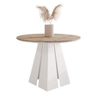 AUSZIEHTISCH FORTE 120/76 cm, Weiß / Artisan-Eiche - Eiche Artisan/Weiß, Holzwerkstoff/Metall (120/120/76cm) - Idohome