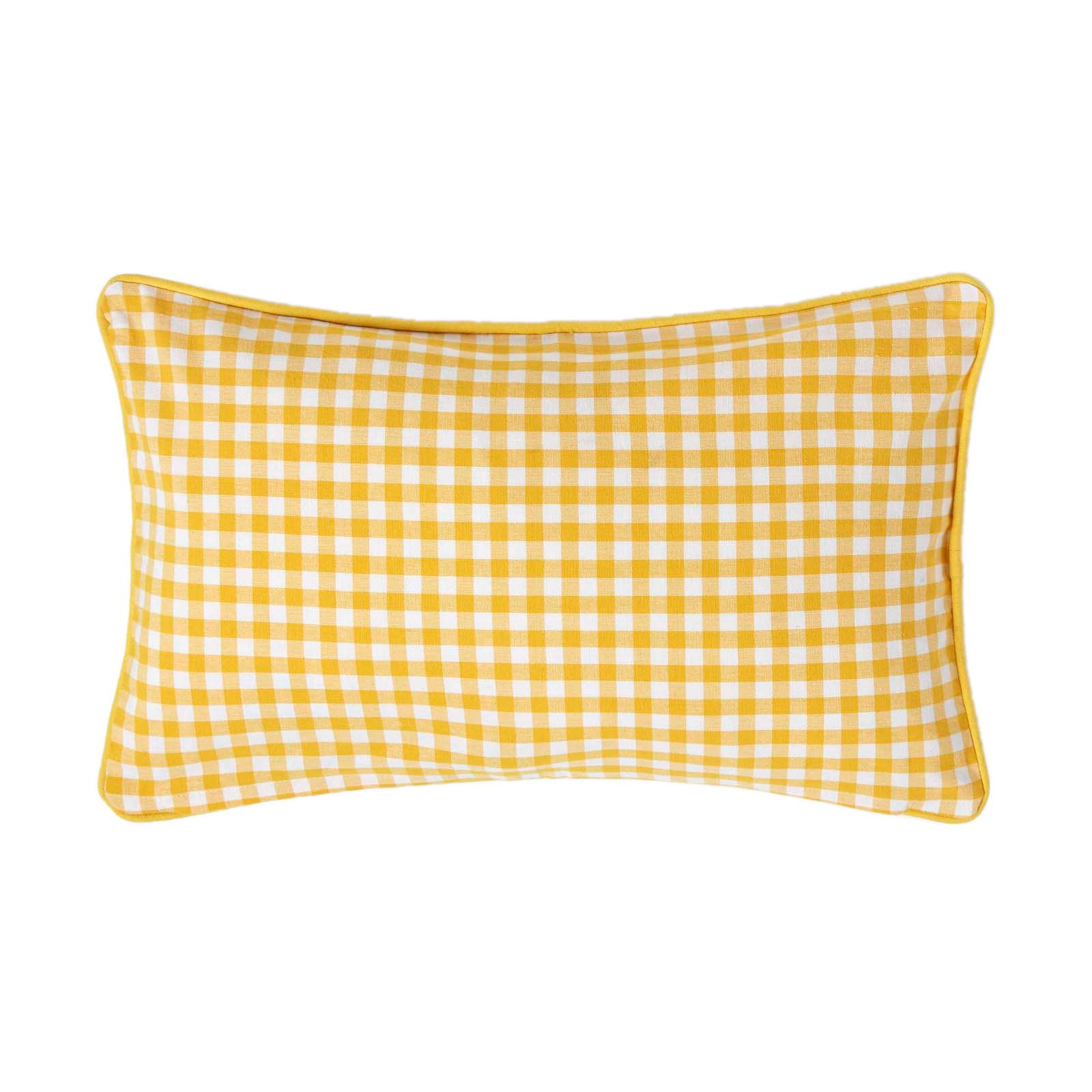 KISSENHÜLLE Vichy-Karo 30/50 cm, 100% Baumwolle - Gelb, Textil (30/50cm) - Homescapes