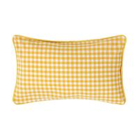 KISSENHÜLLE Vichy-Karo 30/50 cm, 100% Baumwolle - Gelb, Textil (30/50cm) - Homescapes
