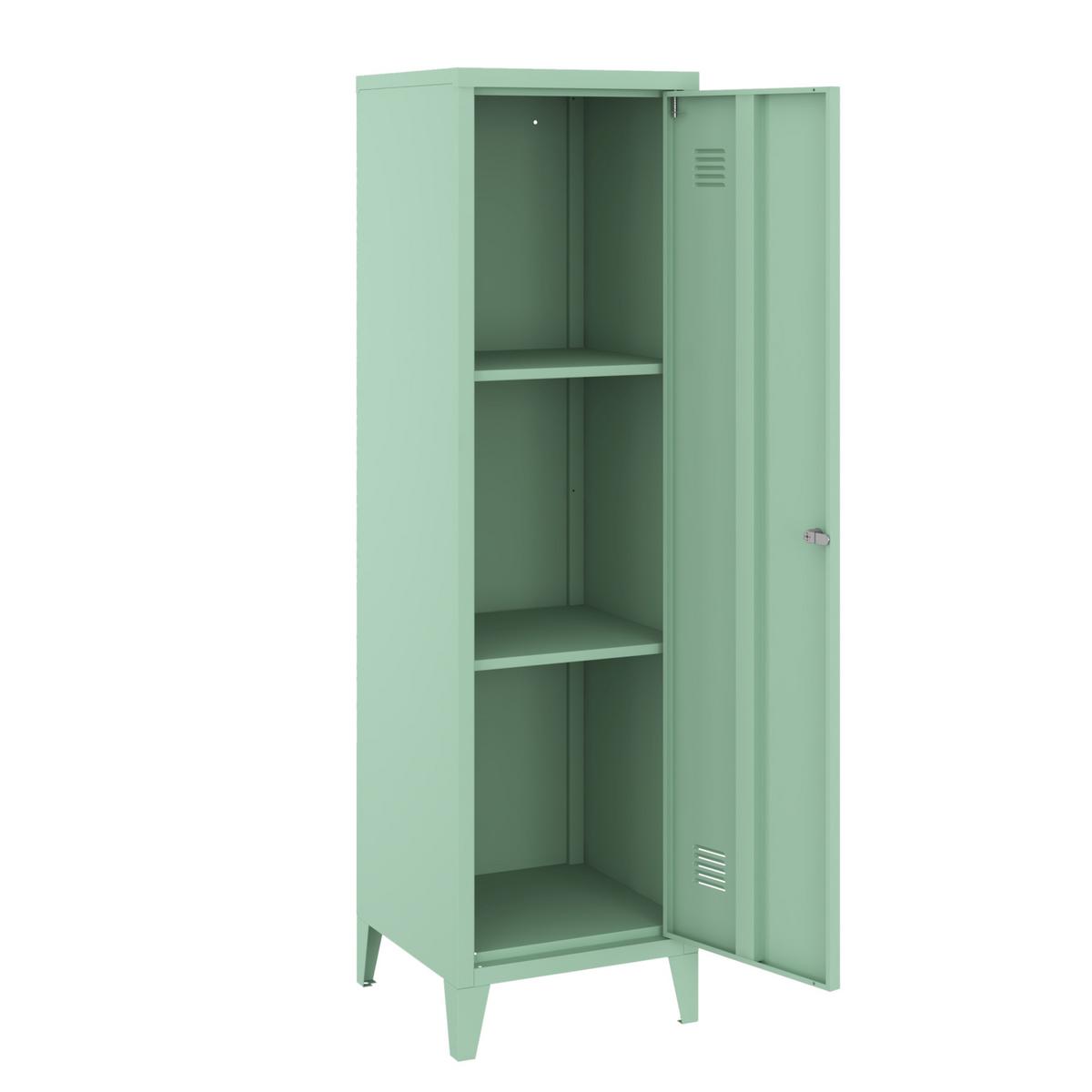 EINZELSPIND Kurikka - Pastellgrün, Metall (38/137/38cm) - [en.casa]