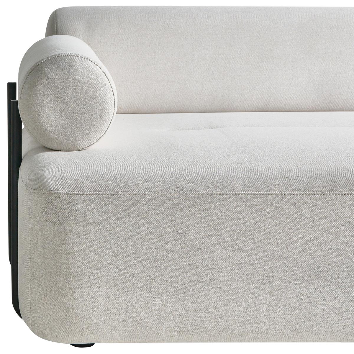 2-SITZER-SOFA Stoff Cremeweiß Elva - Creme, Textil (170/74/100cm) - Beliani