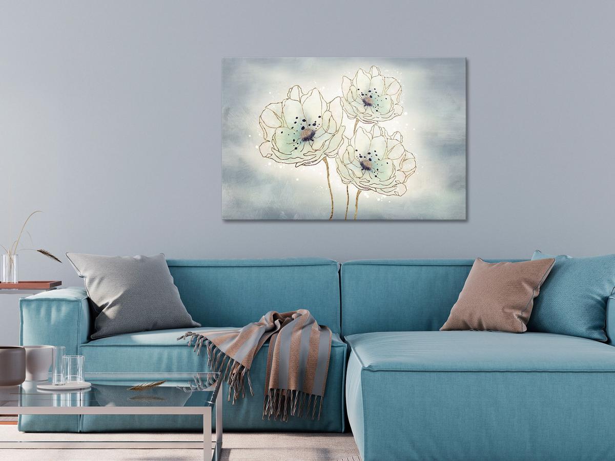 KUNSTDRUCK Grau 90/60 cm - Braun/Grau, Textil (90/60cm) - KUNSTLOFT