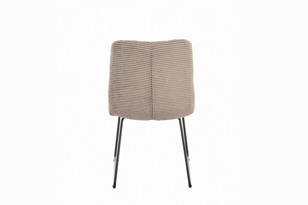 ESSZIMMERSTUHL NEW CHARME Taupe Cord (1er-Set) - Taupe, Textil (52/87/66cm) - KAWOLA