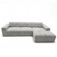 ECKSOFA L Form Corlu Grau 310/165/78 cm – stilvolle kleine Eckcouch Rechts - Schwarz/Grau, Kunststoff/Textil (165/310cm) - AX Living