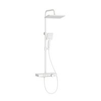 ÜBERKOPFBRAUSESET mit Thermostat höhenverstellbar Weiß 112,7/46 cm - Weiß, Metall (36/118/48.7cm) - EMKE