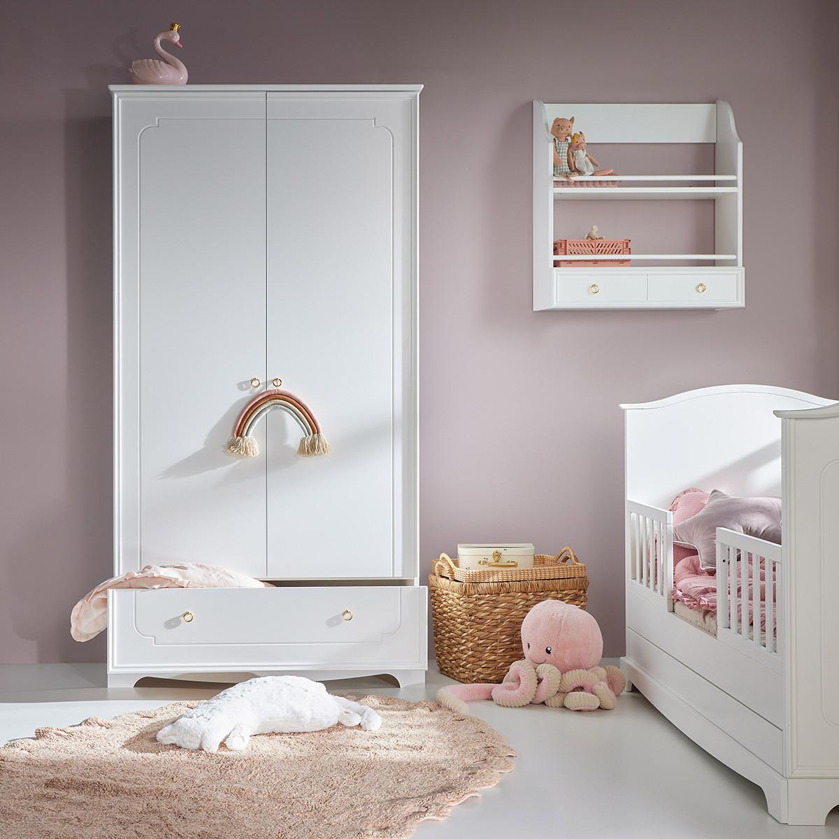 SCHRANK 2 Türen Royal Weiß - Weiß, Holzwerkstoff (103/195/50cm) - Petits-meubles