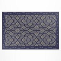 TEPPICH 60x90 cm Geometrisches Geflecht - Blau, Kunststoff (60/90cm) - Wallfluent