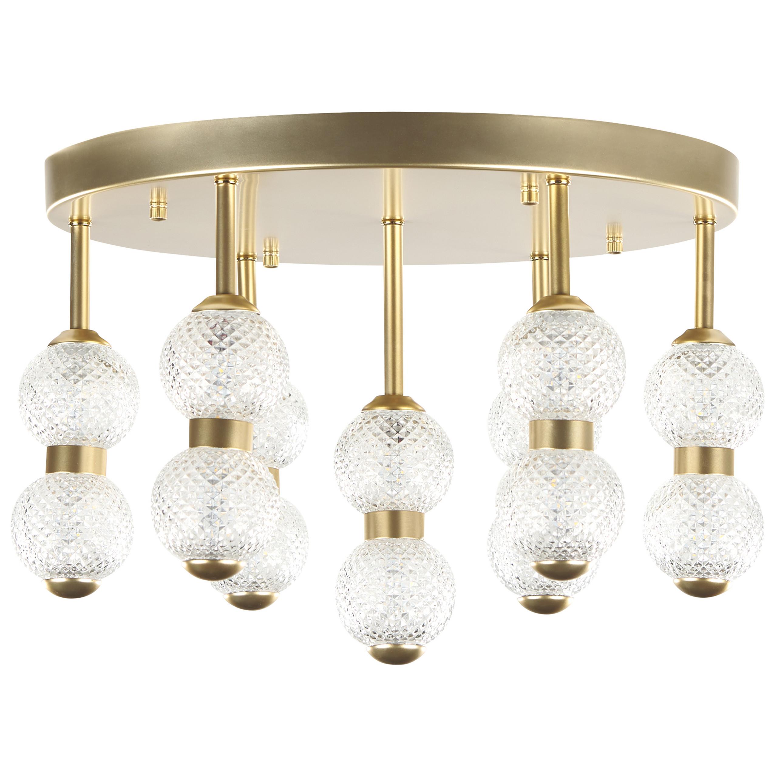 DECKENLEUCHTE Yowaka 40/40/26 cm - Goldfarben, Metall (40/40/26cm) - Beliani