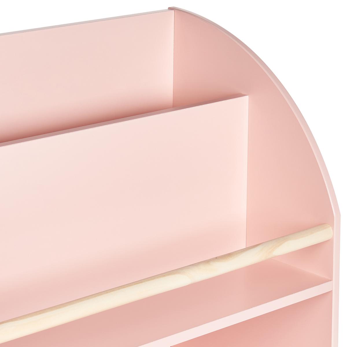 BÜCHERREGAL mit 3 Ebenen 102 cm Pastellrosa Liloet - Pink, Holzwerkstoff (60/102/30cm) - Beliani