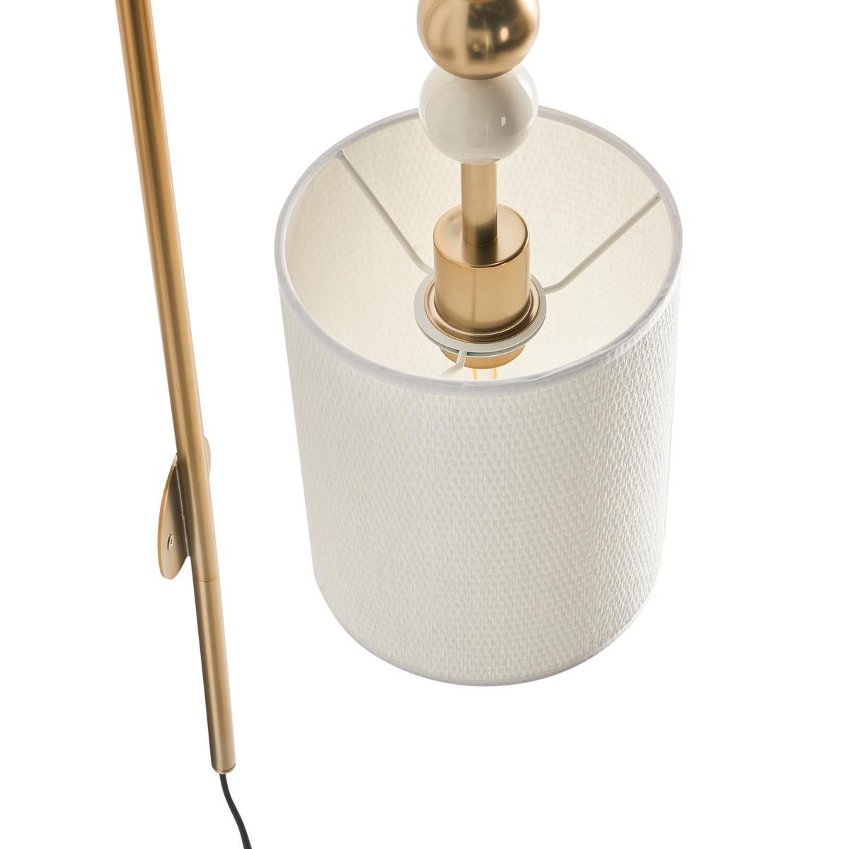 WANDLAMPE Beige Loky - Beige/Messingfarben, Metall (18/78/18cm) - Beliani