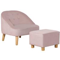 KINDERSESSEL, Rosa, Eukalyptusholz - Rosa, Holz (51/50/51cm) - HOMCOM