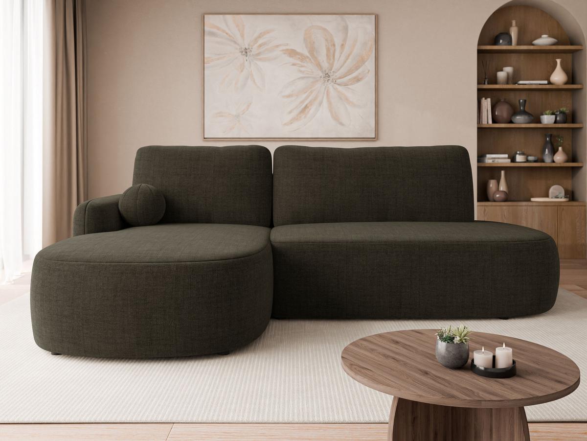 ECKSOFA Loridu O Premium, Seite: Links - Dunkelbraun/Schwarz, Holz/Kunststoff (274/174cm) - MIRJAN24
