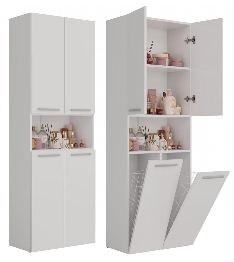 BADEZIMMERSCHRANK Weiß 60/174/30 - Weiß, Holzwerkstoff (60/174/30cm) - RAUMHIRSCH FURNITURE
