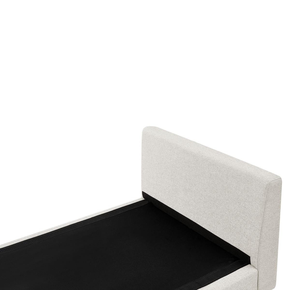 CHAISELONGUE Stoff Hellbeige Archiane - Beige/Schwarz, Textil (170/60/85cm) - Beliani