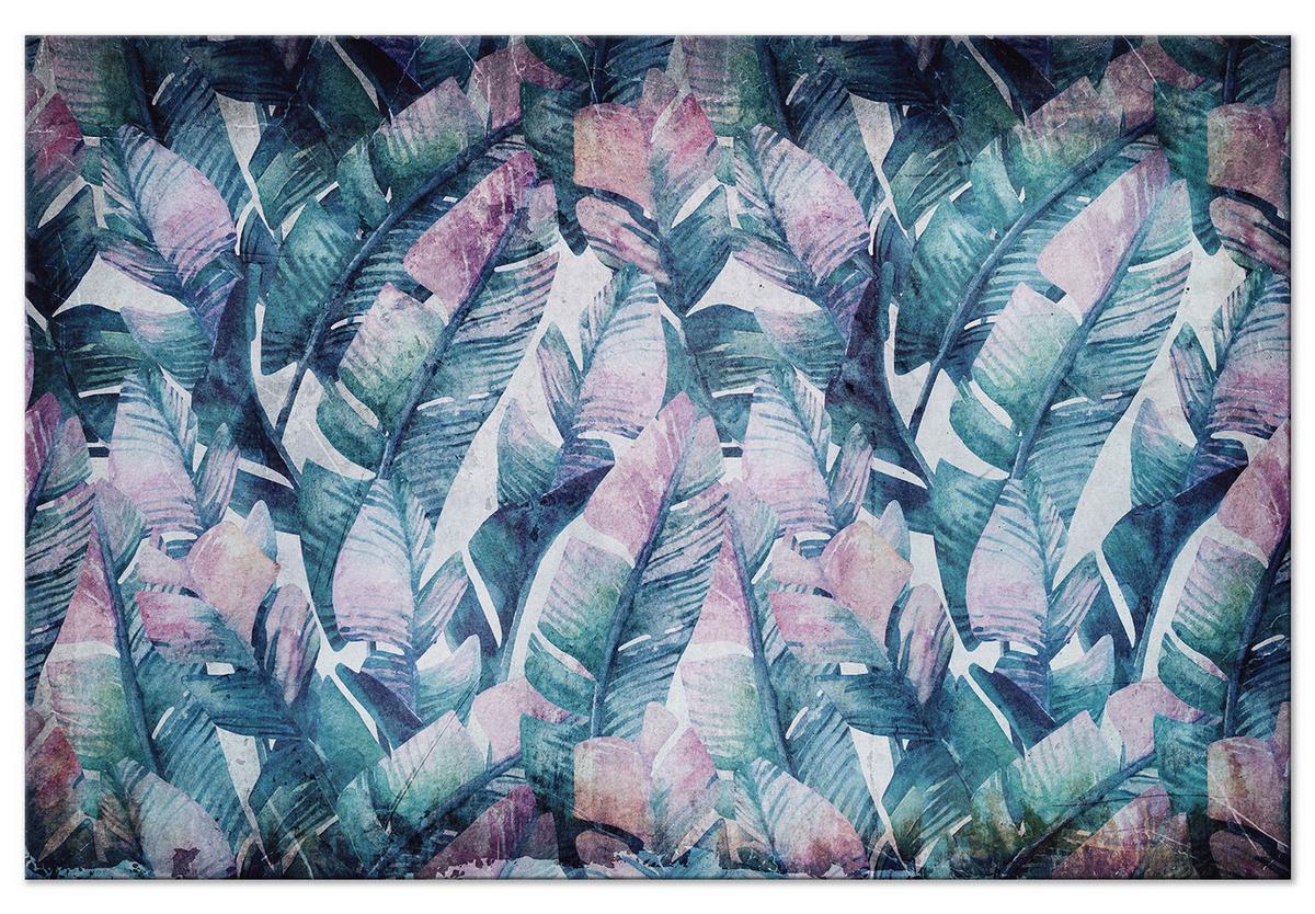 KUNSTDRUCK Grün 120/80 cm - Pink/Grün, Textil (120/80cm) - KUNSTLOFT