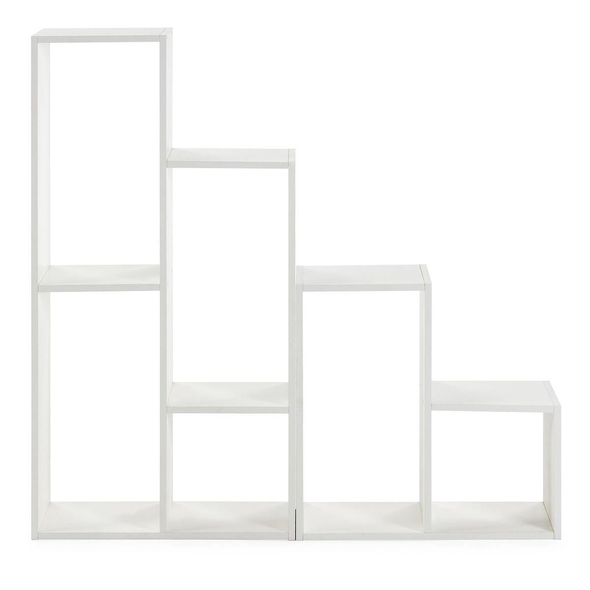 REGAL Cies 6 Fächer weiß - Weiß, Holzwerkstoff (115/110/25cm) - VS Venta-stock