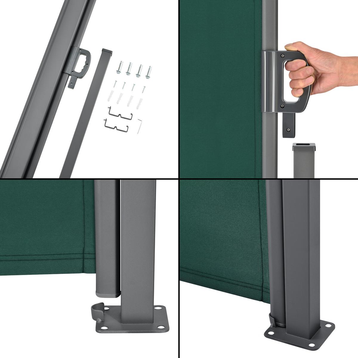 SEITENMARKISE Mulhacén - Dunkelgrün, Textil (300/180cm) - pro.tec