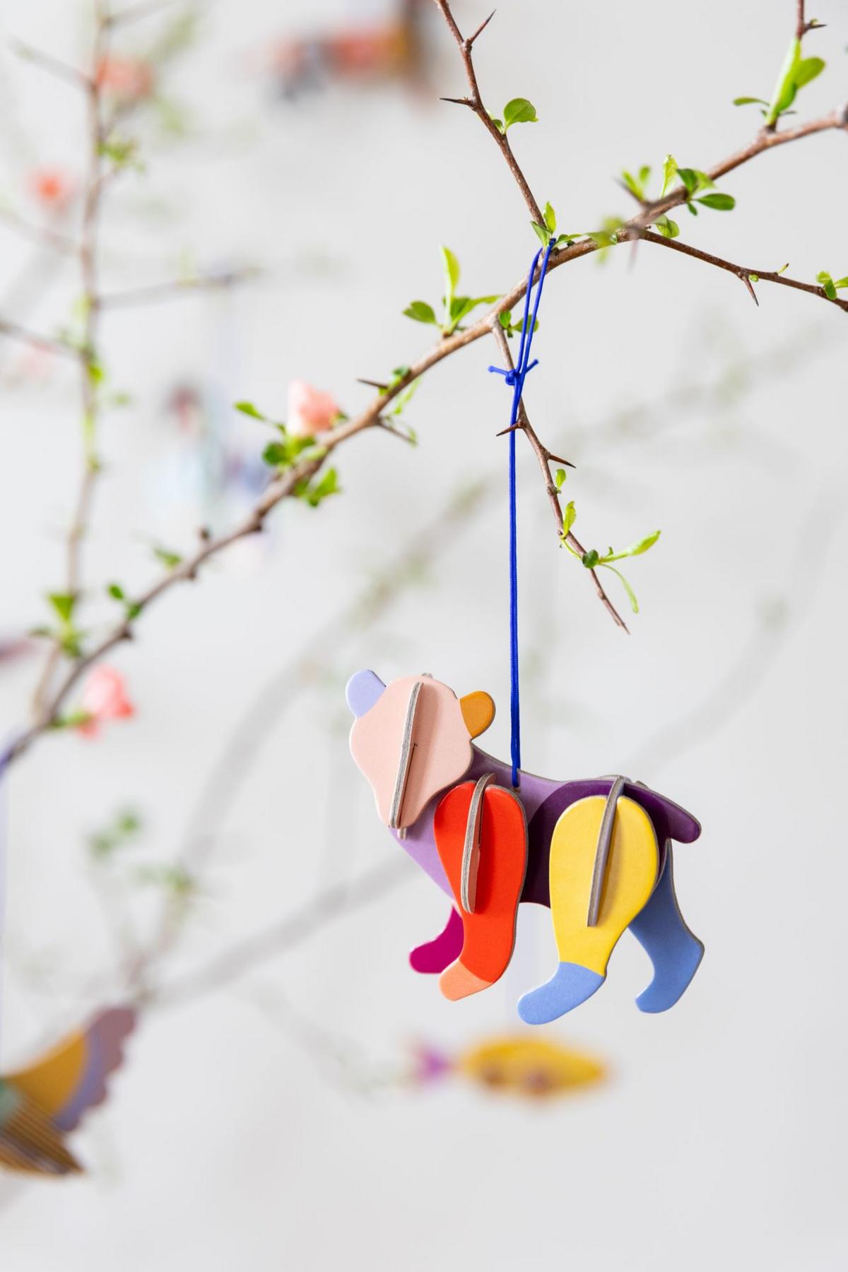WANDSKULPTUR Bunt 3,2/6,8 cm - Multicolor, Wellpappe (0.05/6.8/9cm) - Studio Roof