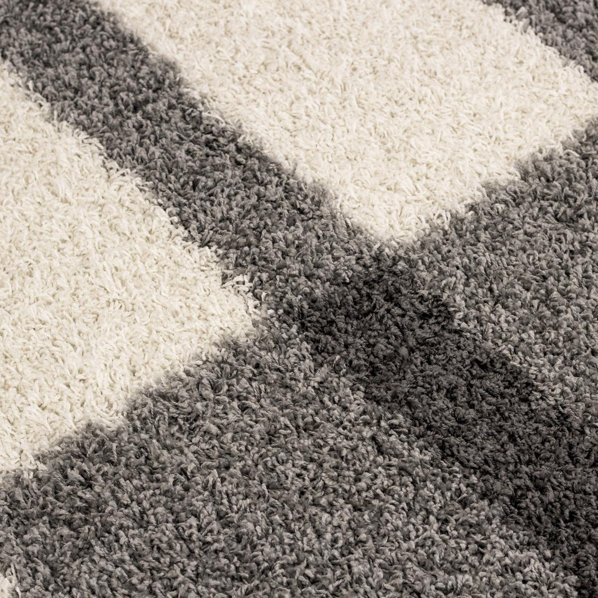 HOCHFLORTEPPICH WERFEN, kariert, Hellgrau, 80 x 150 cm - Grau, Textil (150/80cm) - KADIMA DESIGN