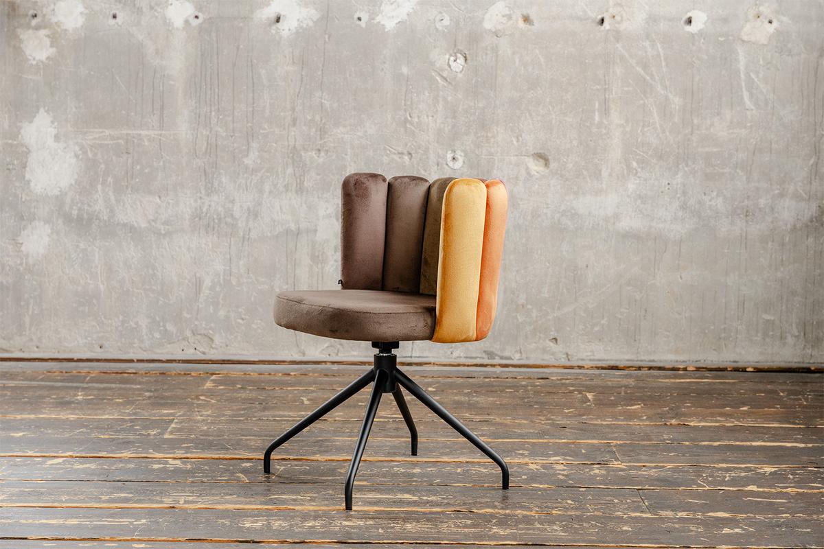 ESSZIMMERSTUHL JADA Braun Velvet Drehbar (360°) (1er-Set) - Braun, Kunststoff/Textil (58/79/55cm) - KAWOLA