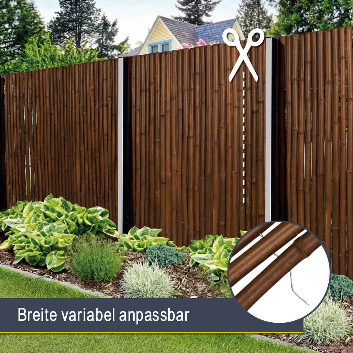 SICHTSCHUTZZAUN SolVision B23 160/250 cm Bambus Braun - Braun, Kunststoff (250/160cm) - Sol Royal