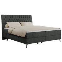 BOXBETT MILEN 200/200 Dunkelgrau Struktur - H3 - Dunkelgrau, Holz/Textil (200/200cm) - MKS