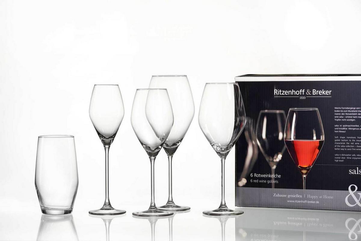 BURGUNDERGLÄSER Salsa transparent 590 ml 6er Set - Transparent, Glas (0.59L) - Ritzenhoff Breker