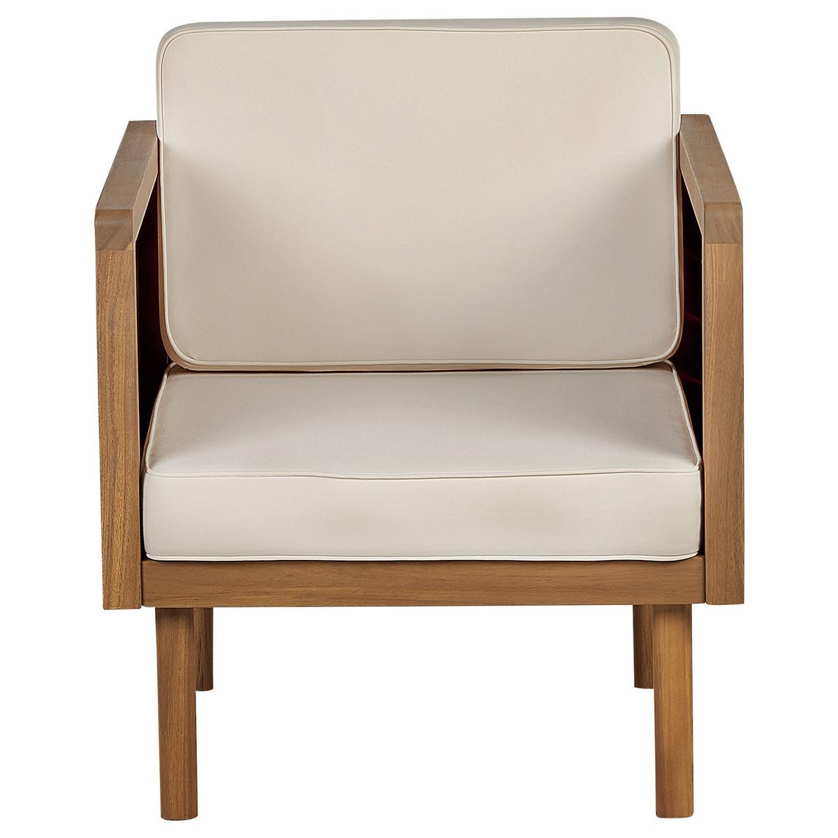 LOUNGE-SET 6-sitzer Akazienholz Hellbraun Baratti - Hellbraun, Holz - Beliani