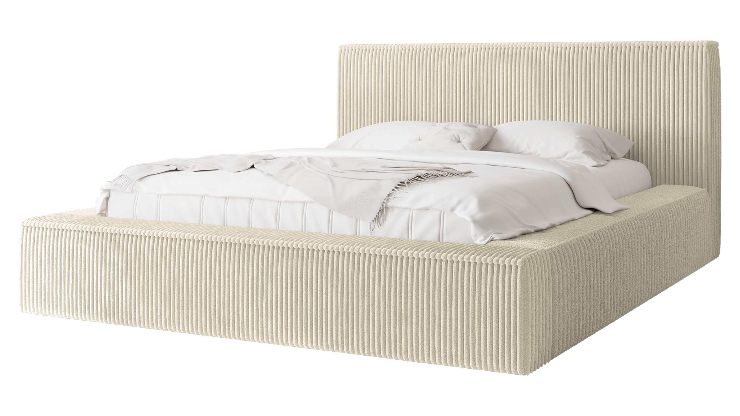 POLSTERBETT Glexi - Creme, Holz/Textil (160/200cm) - MIRJAN24