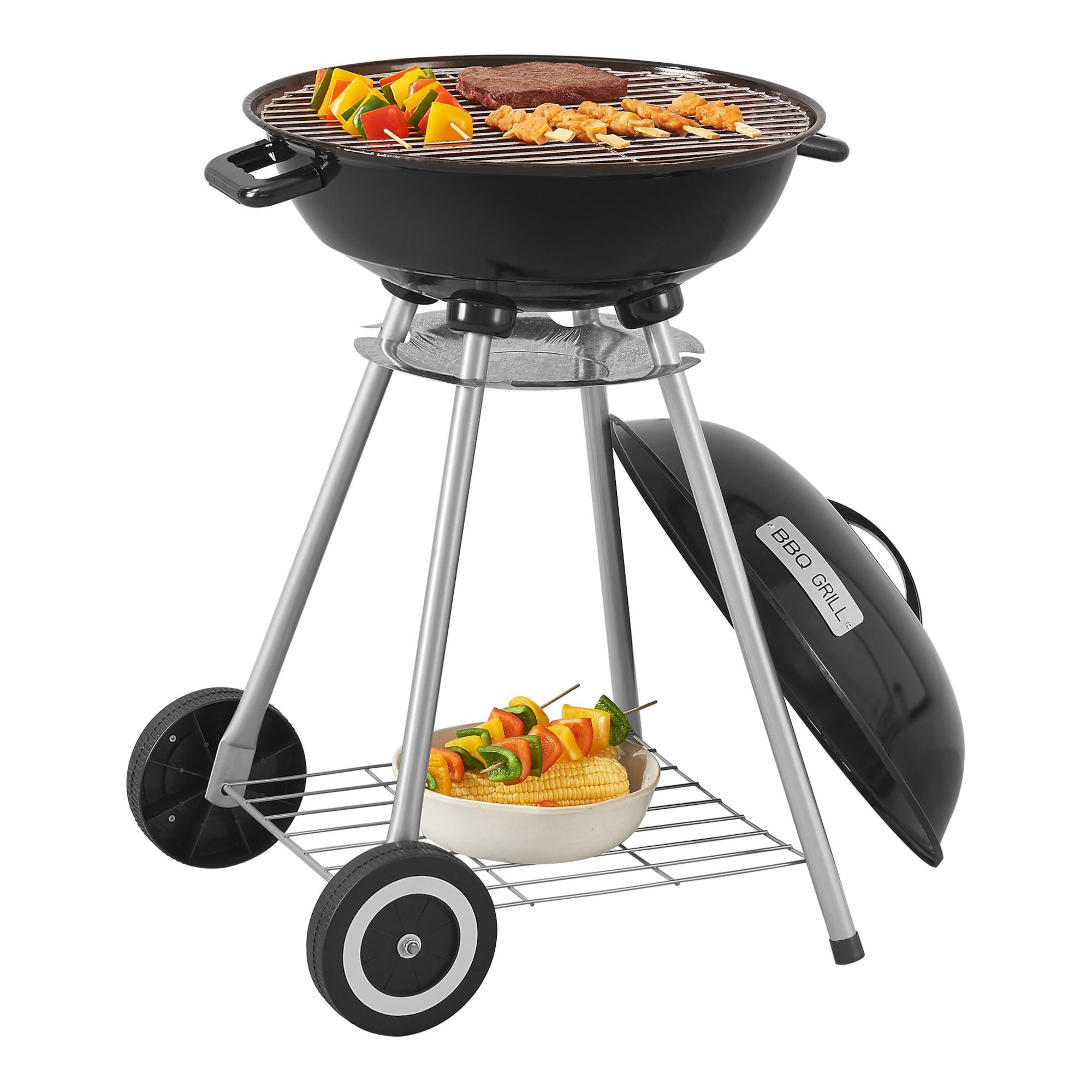 RUNDGRILL Apricena - Schwarz, Metall (48/80cm) - casa.pro