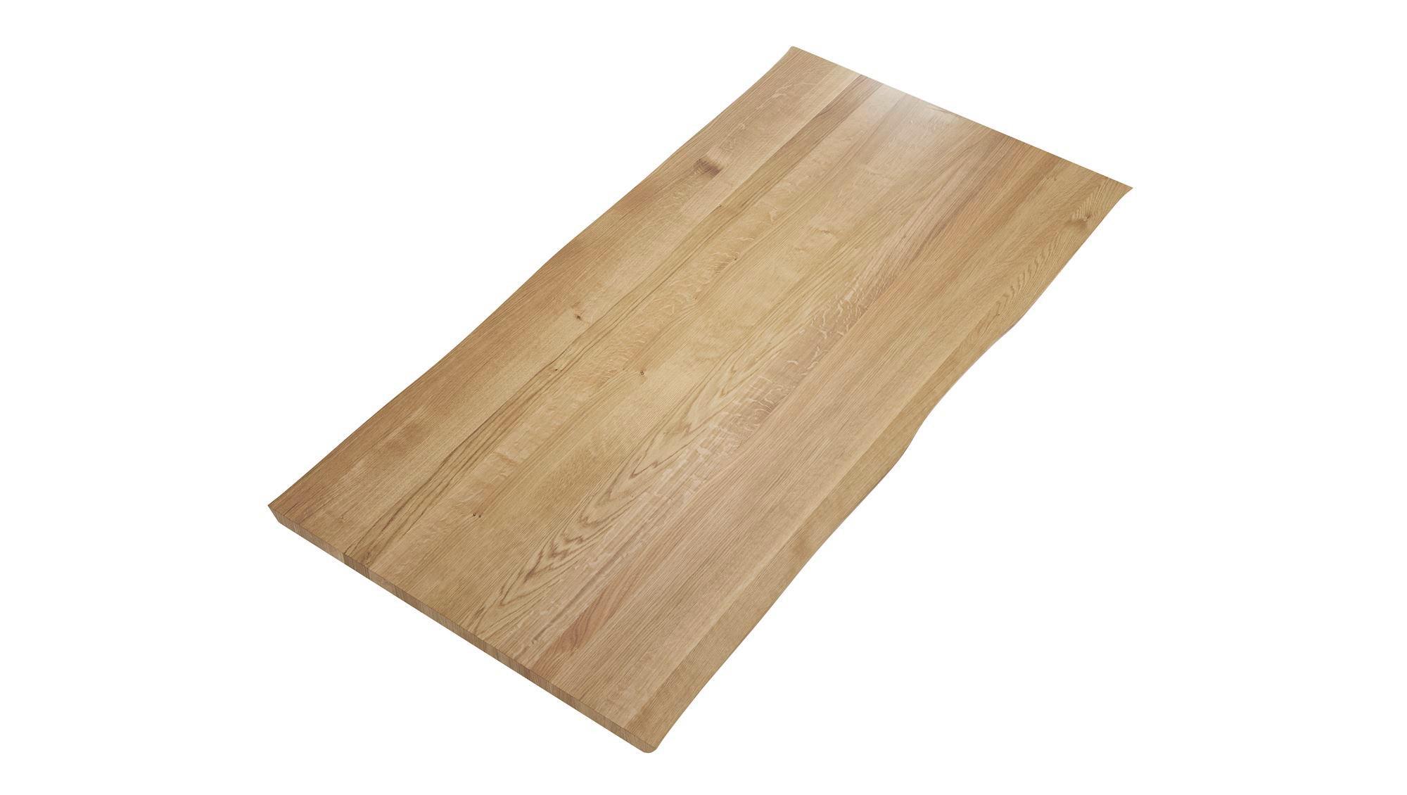 TISCHPLATTE Daniella 180x4x90 Esstischplatte Massivholz Wildeiche - Wildeiche, Holz (180/4/90cm) - 58aufmkessel