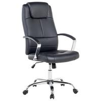 BÜROSTUHL Kunstleder Schwarz Winner - Schwarz, Textil (60/112/60cm) - Beliani
