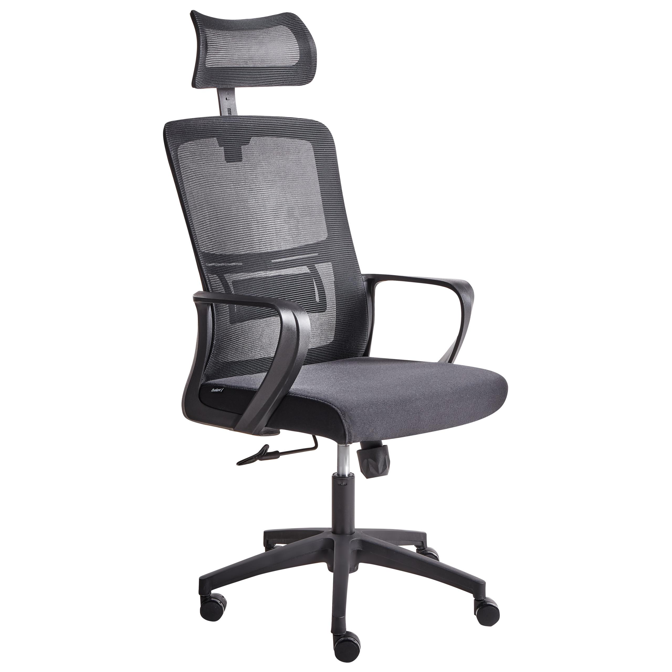 BÜROSTUHL Schwarz Monarch - Schwarz, Textil (46/110/62cm) - Beliani