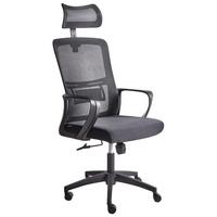 BÜROSTUHL Schwarz Monarch - Schwarz, Textil (46/110/62cm) - Beliani