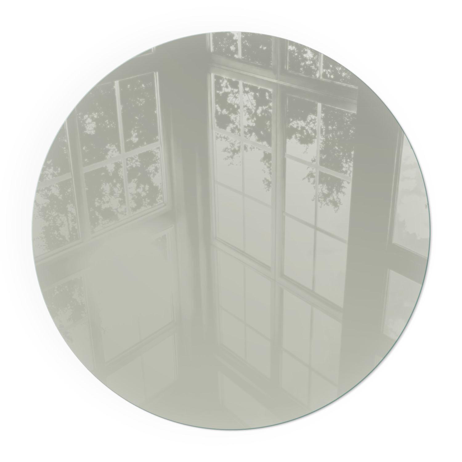 GLASPLATTE für Kamin Ø 70 cm - Grün, Glas (70/70/0.4cm) - TULUP