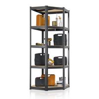 ECKREGAL Lagerregal Corner Basic grau 180x70x40 cm - Grau, Metall (70/180/70cm) - Juskys