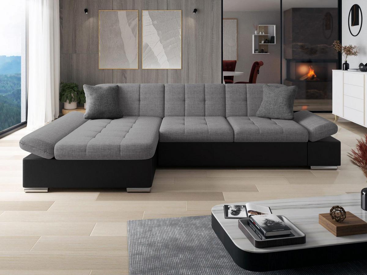 ECKSOFA Montana, Seite: Links - Schieferfarben, Holz/Textil (278/161cm) - MIRJAN24