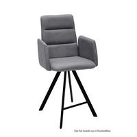 THEKENSTUHL drehbar (6er-Set) Devonna 52x109x60 Schwarz/Grau - Schwarz/Grau, Kunststoff (60/109/52cm) - 58aufmkessel