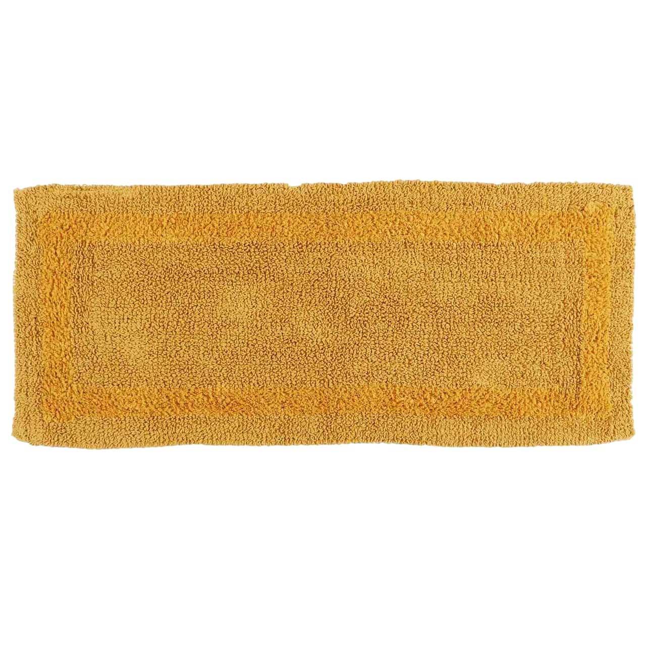 BADEMATTE 40/100 cm, 100% Baumwolle, wendbar - Gelb, Textil (40/100cm) - Homescapes