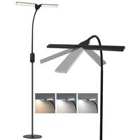 LED STEHLAMPE Luminar 44/22/158 cm - Schwarz, Metall (44/22/158cm) - ZMH