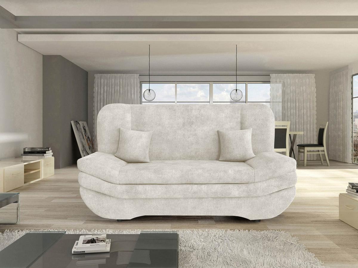 SCHLAFSOFA Weronika - Ecru/Schwarz, Holz/Kunststoff (200/95/90cm) - MIRJAN24