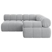 ECKSOFA modulares Sofa Mende-L1 - 190x190x70 cm Grau Cord - Grau, Holzwerkstoff/Textil (190/190cm) - ALTDECOR
